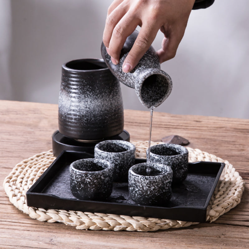 Akasuki Japanese Ceramic Sake Set