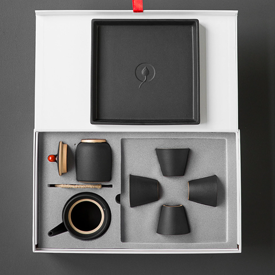 Japanese Eri 7-Piece Ceramic Tea Set