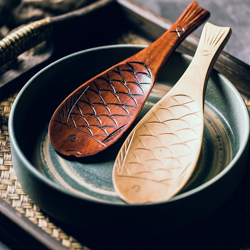 Jiro Creative Fish Shaped Wooden Rice Spoon
