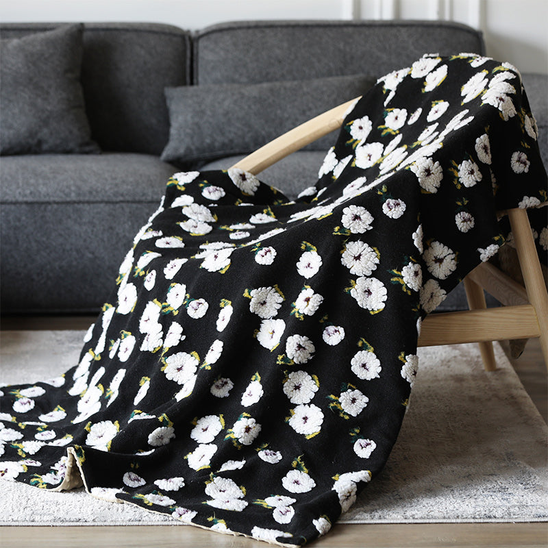 Hana Flower Woven Throw