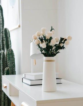 White Ceramic Minimalistic Vase