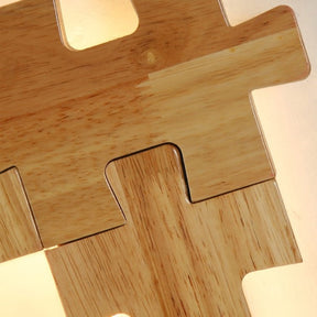 Creative Wooden LED Puzzle Wall Lamp