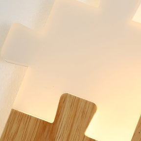 Creative Wooden LED Puzzle Wall Lamp