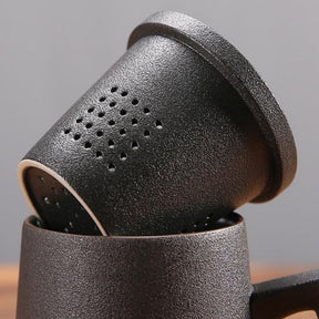 Mountain Peak Ceramic Coffee & Tea Strainer Mug