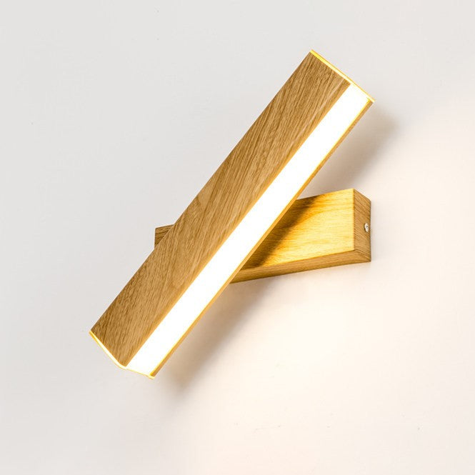 Wooden-Like LED Rotatable Wall Lamp