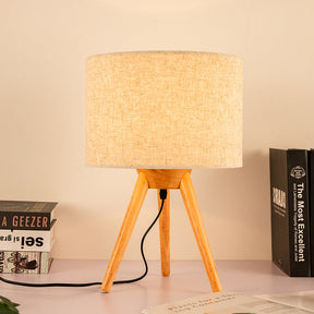 Japanese Style Wooden Triangular Table Lamp