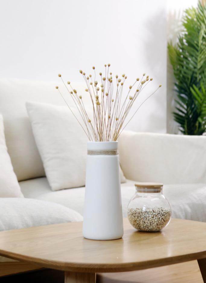 White Ceramic Minimalistic Vase