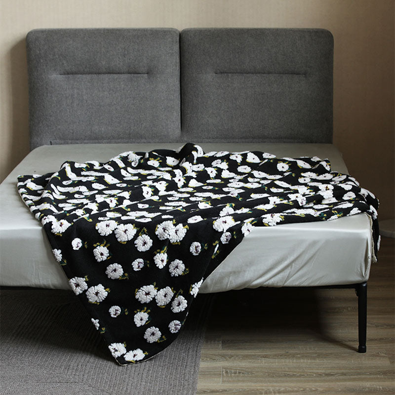 Hana Flower Woven Throw