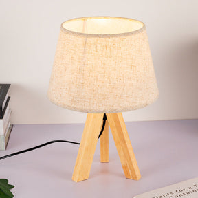 Japanese Style Wooden Triangular Table Lamp