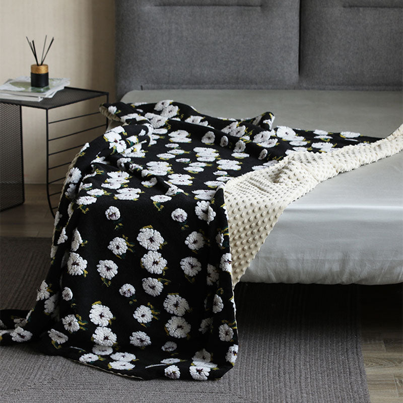 Hana Flower Woven Throw