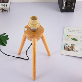 Japanese Style Wooden Triangular Table Lamp