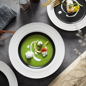 Akane Black&White Dining Plate