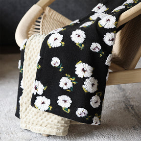 Hana Flower Woven Throw