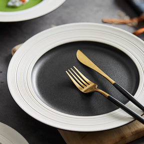 Akane Black&White Dining Plate