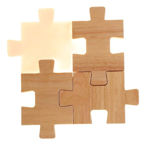 Creative Wooden LED Puzzle Wall Lamp