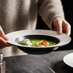 Akane Black&White Dining Plate