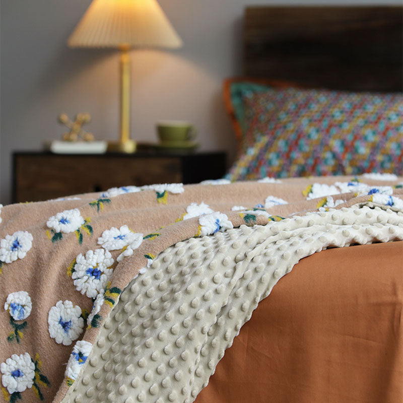 Hana Flower Woven Throw