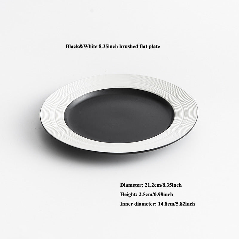 Akane Black&White Dining Plate