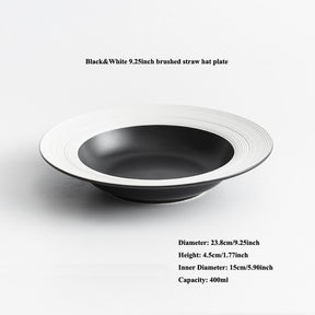 Akane Black&White Dining Plate