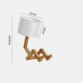 Wooden Robot Creative Table Lamp