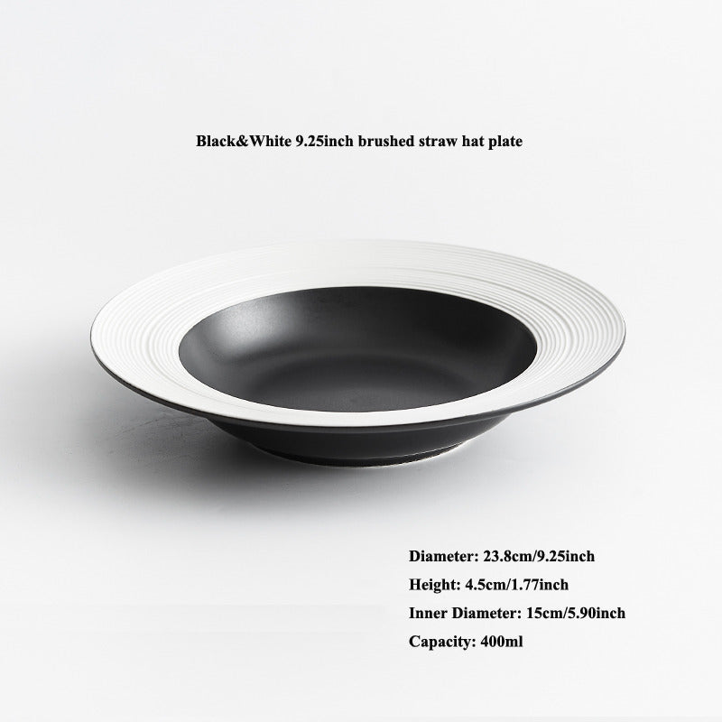 Akane Black&White Dining Plate