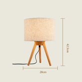 Japanese Style Wooden Triangular Table Lamp