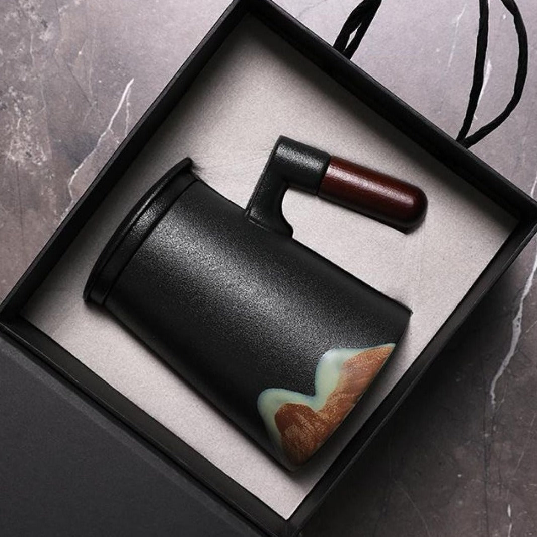 Mountain Peak Ceramic Coffee & Tea Strainer Mug