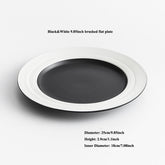 Akane Black&White Dining Plate