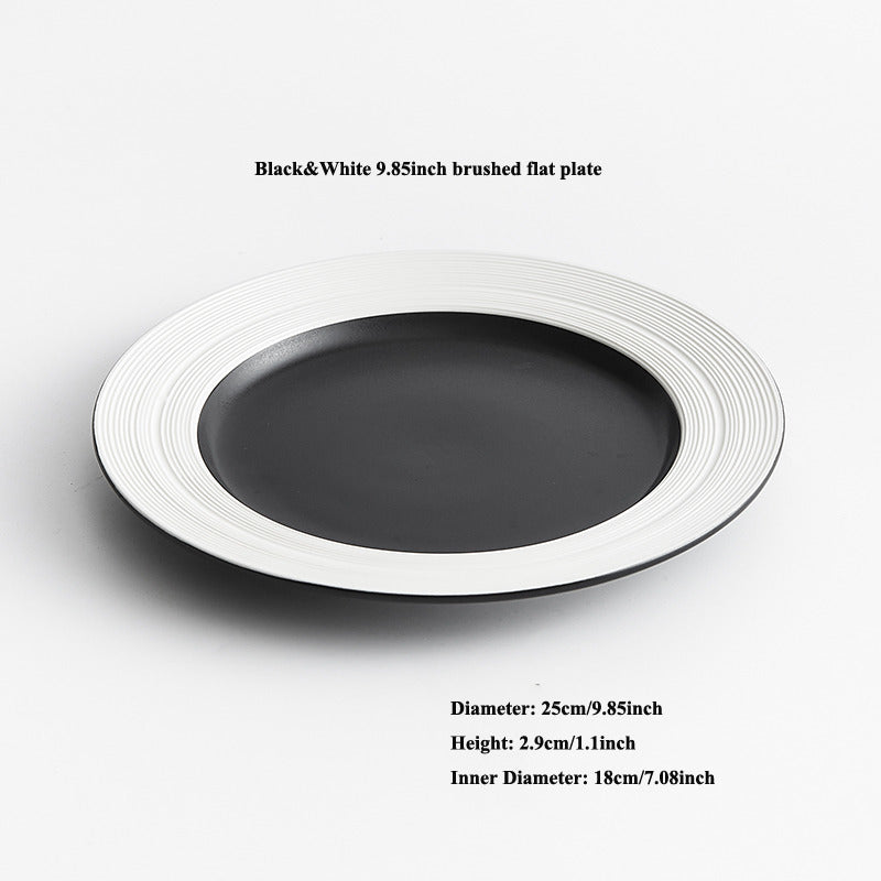 Akane Black&White Dining Plate