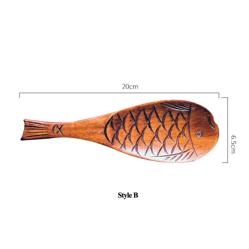 Jiro Creative Fish Shaped Wooden Rice Spoon