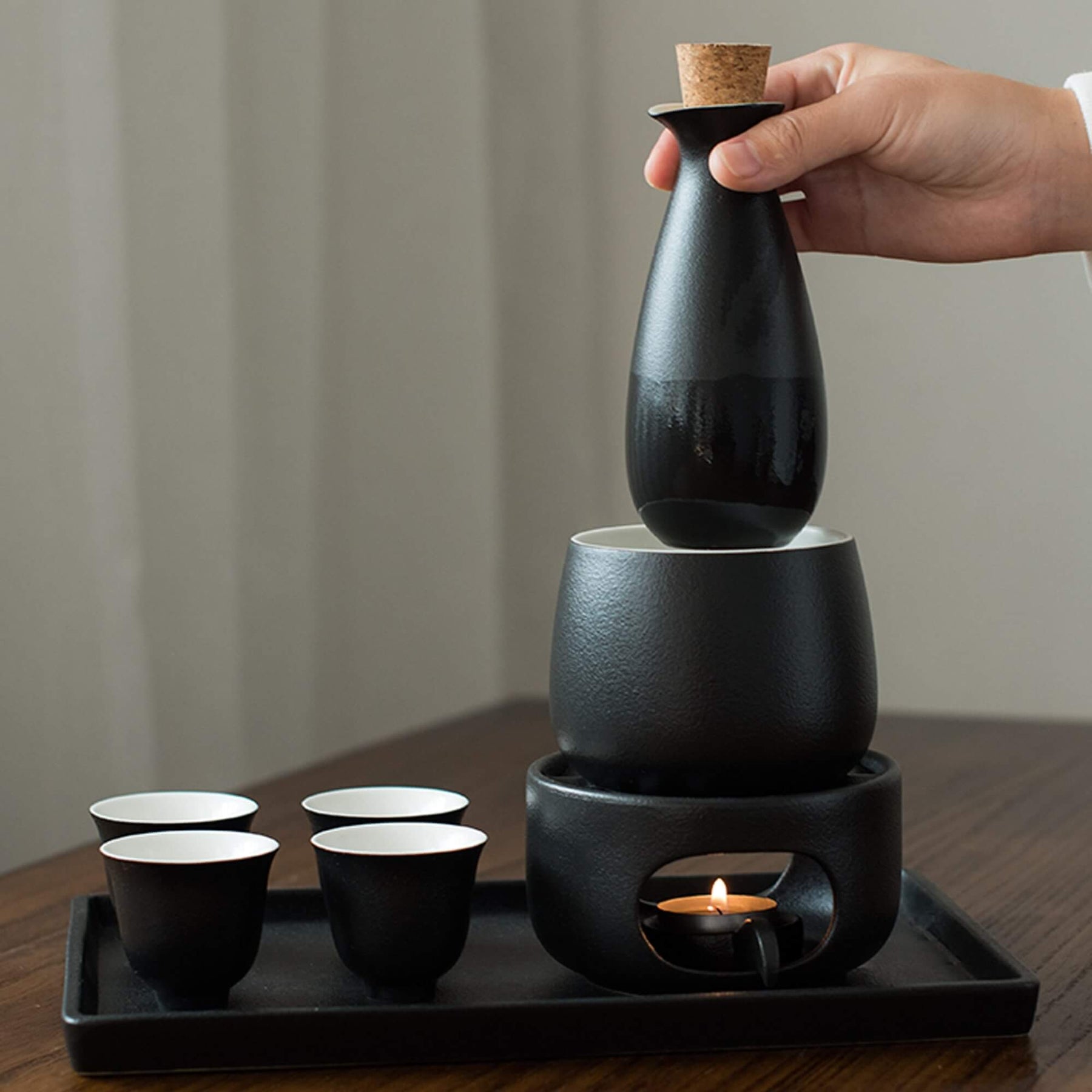 Japanese 8-Piece Ceramic Sake Set