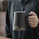 Mountain Peak Ceramic Coffee & Tea Strainer Mug