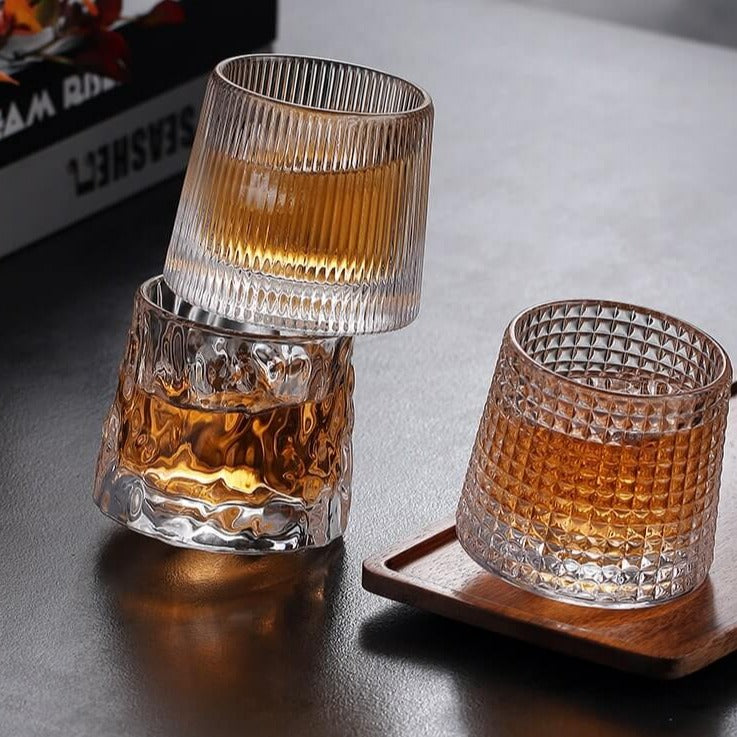 Creative Spinning Tumbler Whisky Glass