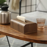 Wooden Walnut Tissue Box Cover