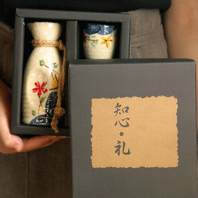 Japanese Sakura Ceramic Sake Set