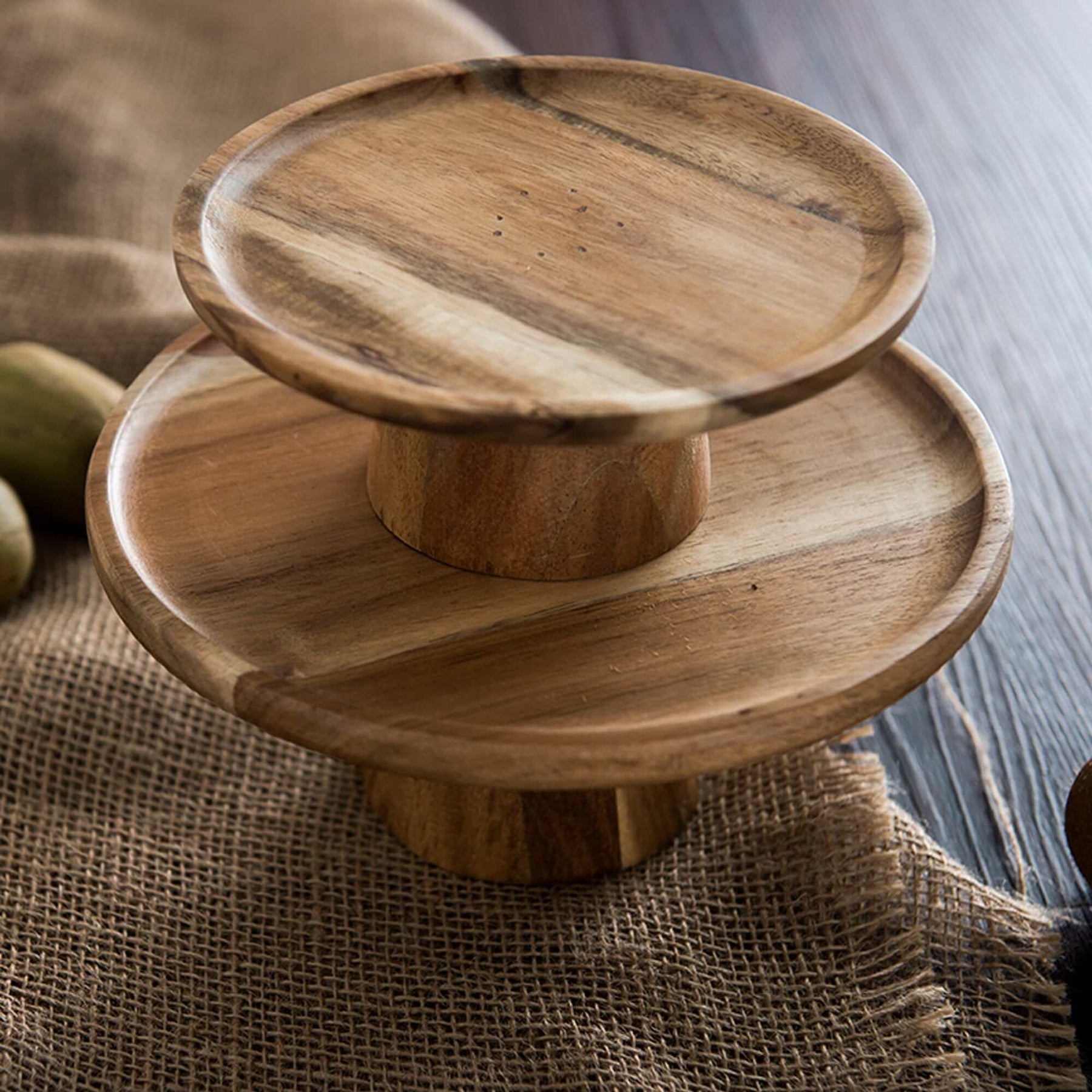 Walnut Wooden Cake Stand & Fruit Stand