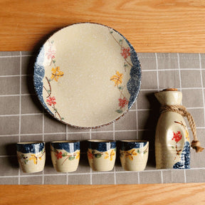 Japanese Sakura Ceramic Sake Set