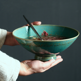 Jade Green Midori Footed Ramen Bowl