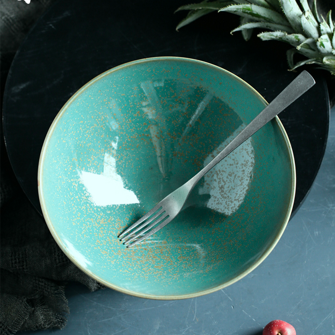 Jade Green Midori Footed Ramen Bowl