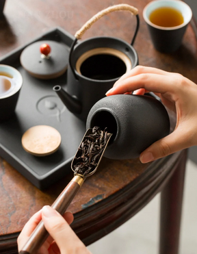 Japanese Eri 7-Piece Ceramic Tea Set