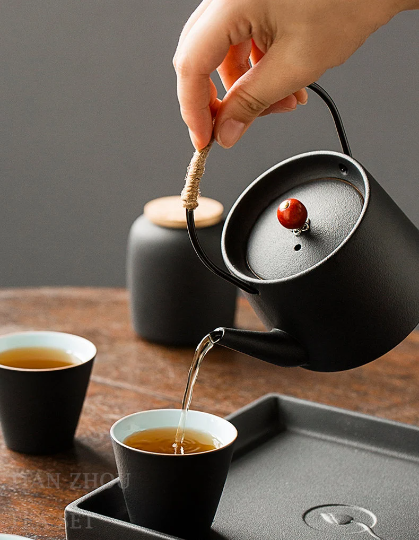 Japanese Eri 7-Piece Ceramic Tea Set