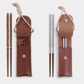 Ryoko Custom Wooden Chopstick Set With Leather Case
