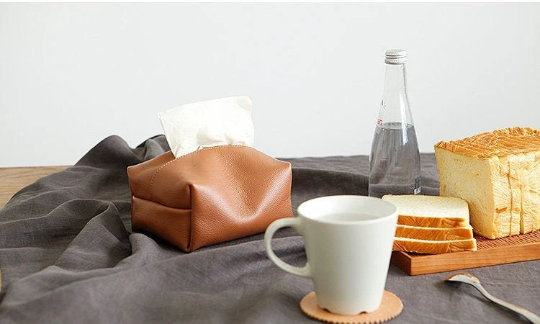 Genuine Leather Tissue Box