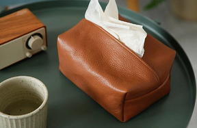 Genuine Leather Tissue Box