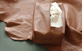 Genuine Leather Tissue Box