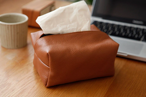 Genuine Leather Tissue Box