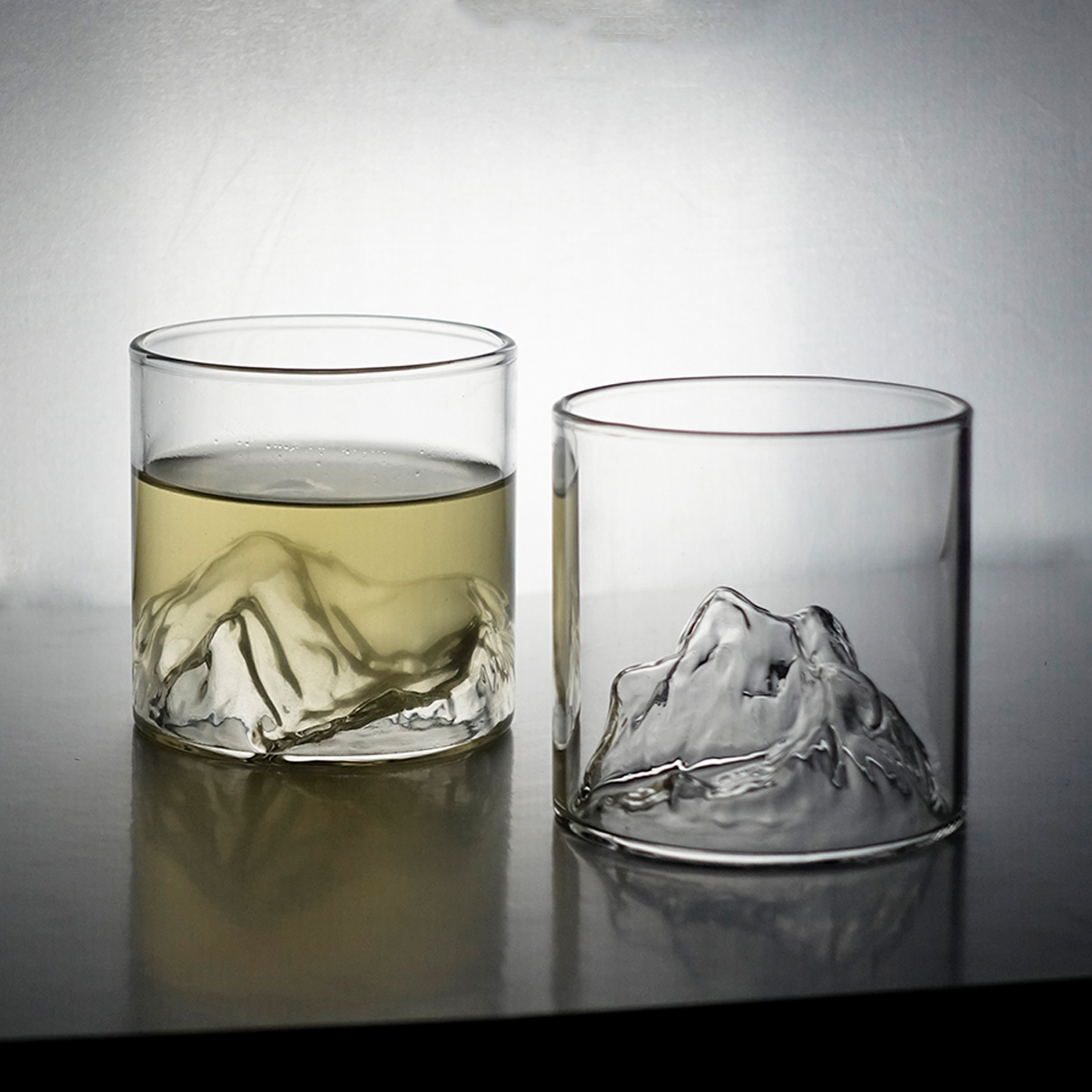 Custom Mount Fuji Whiskey Glass