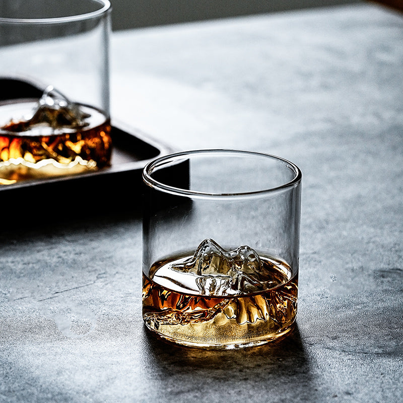 Custom Mount Fuji Whiskey Glass
