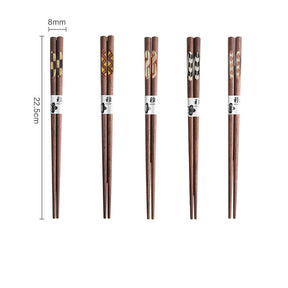 Ayumi Japanese Style Black Walnut Chopsticks Set