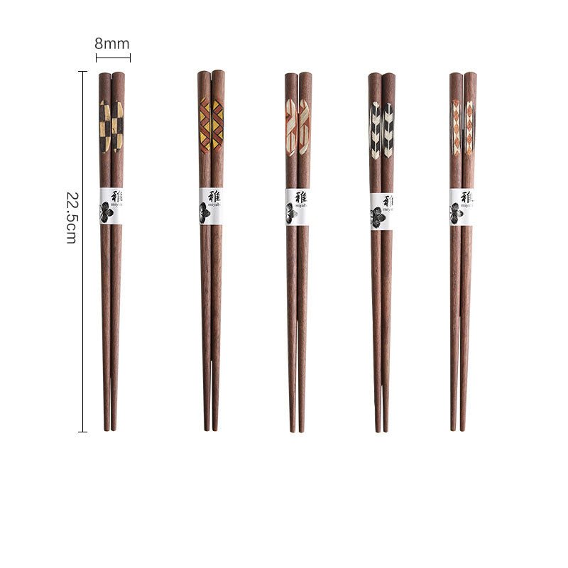 Ayumi Japanese Style Black Walnut Chopsticks Set
